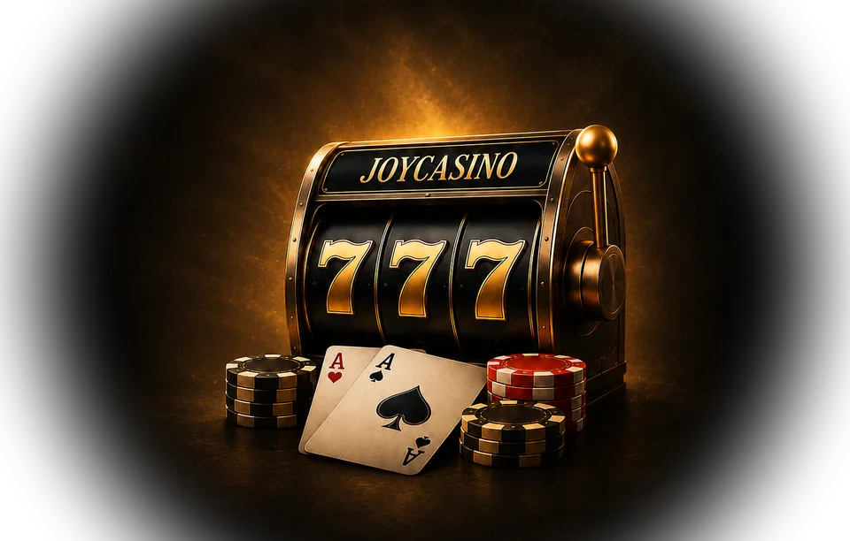 JoyCasino слот 777, карты и игровые фишки